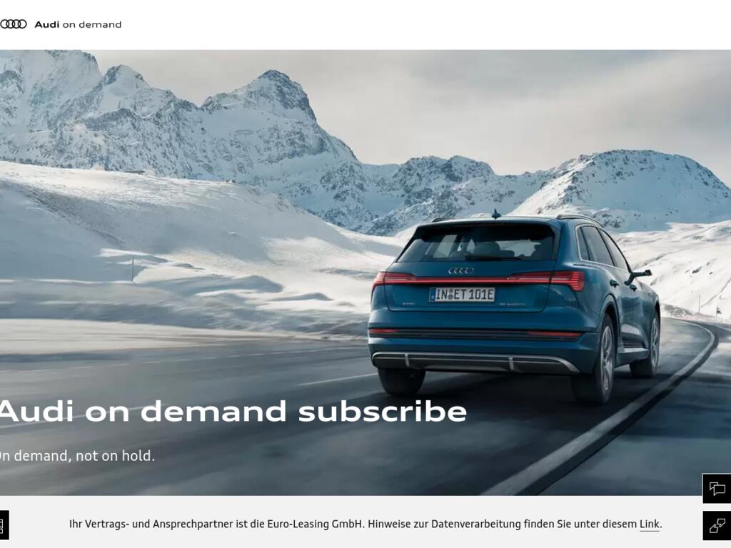 Audi on demand subscribe Screenshot
