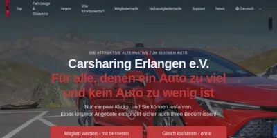 Carsharing Erlangen e.V. CarSharing Screenshot