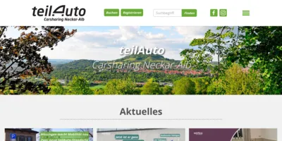 teilAuto Neckar-Alb CarSharing Screenshot